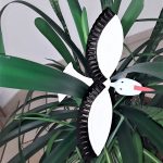 Bocian z papierowego talerzyka